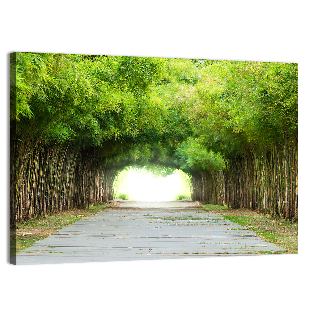 Kyoto Bamboo Canopy Walkway Wall Art, canvas print, landscape