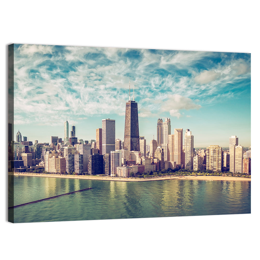 Chicago Skyline Wall Art, canvas print, landscape