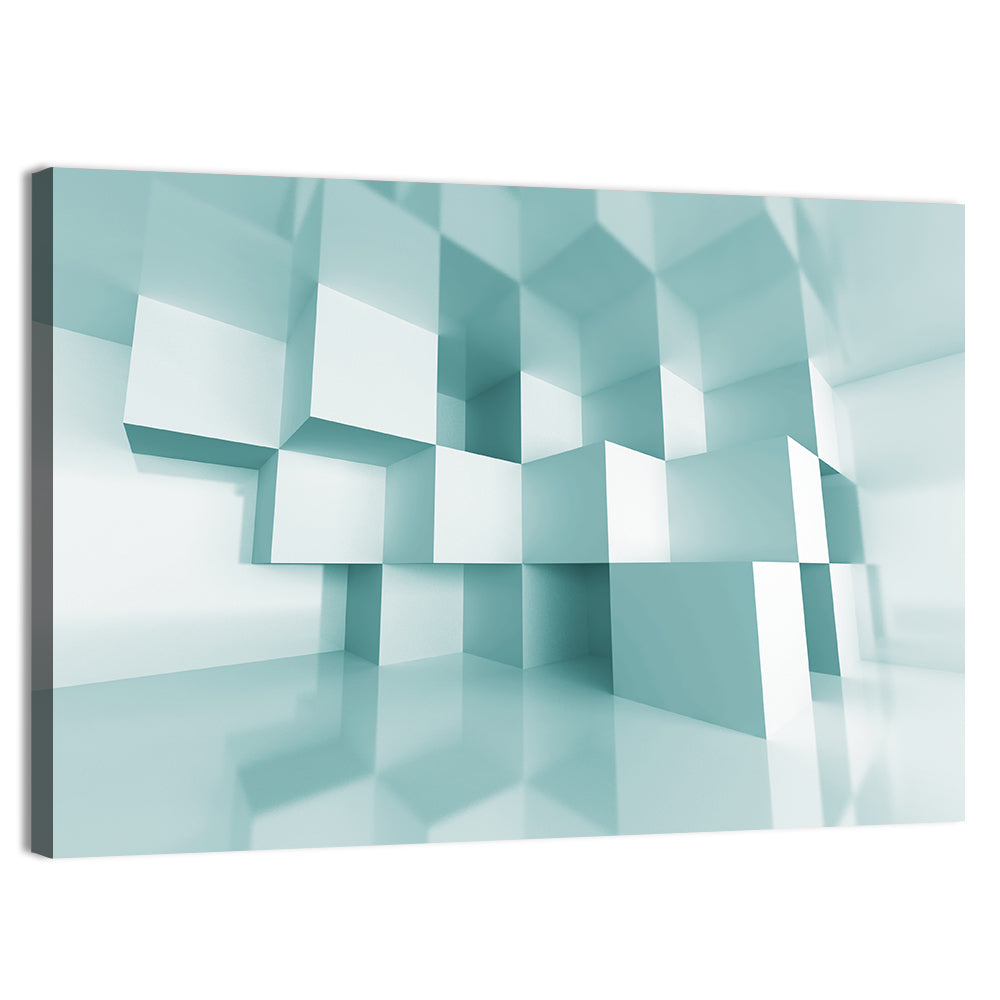 Architectural Cube Perspective Wall Art, canvas print, landscape