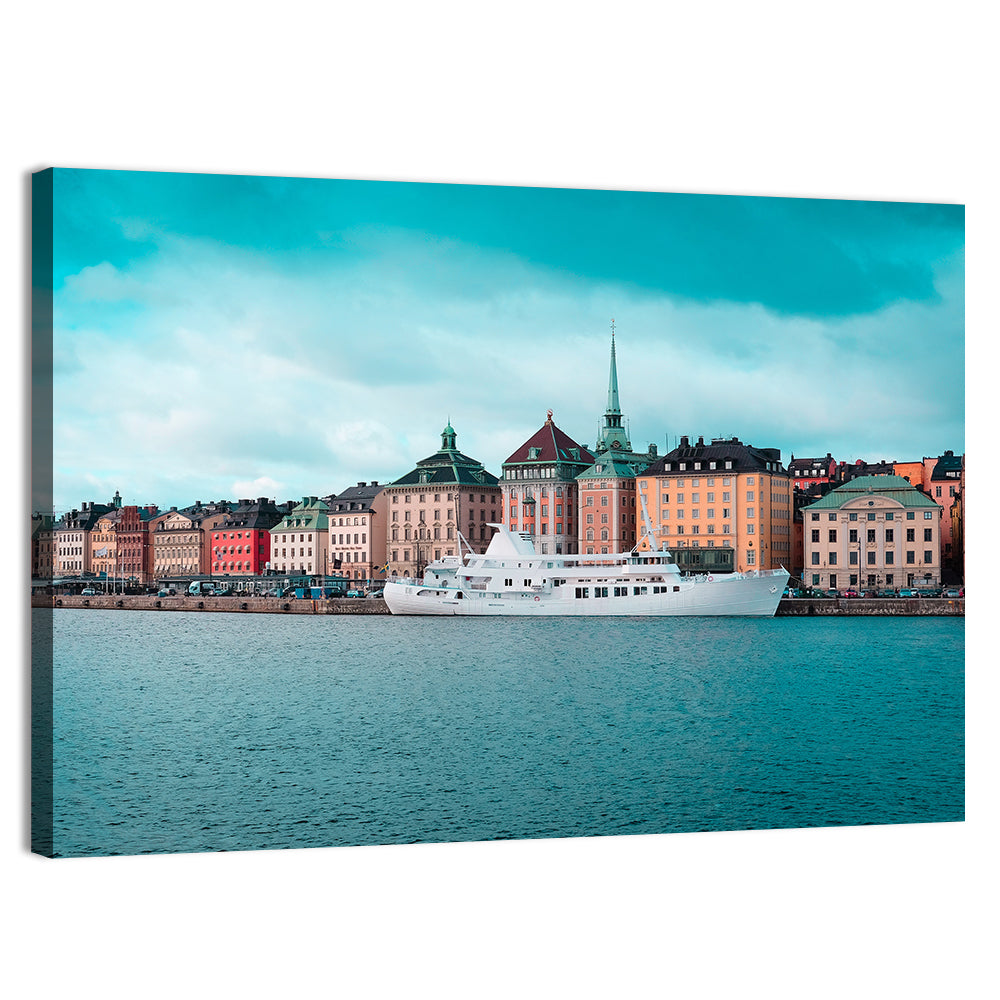 Stockholm Harbour Wall Art, canvas print, landscape