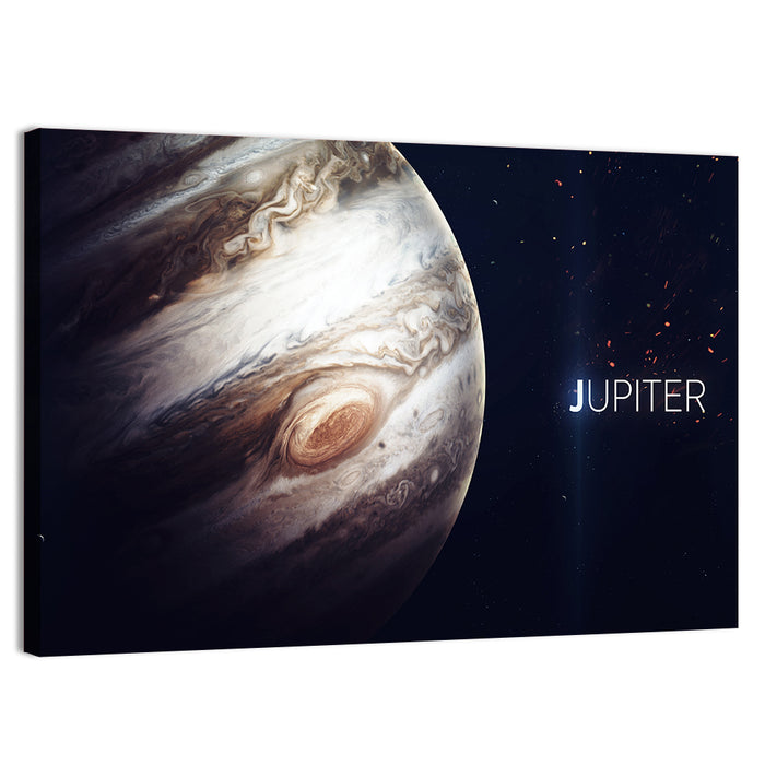 Jupiter with Great Red Spot Wall Art as a canvas print