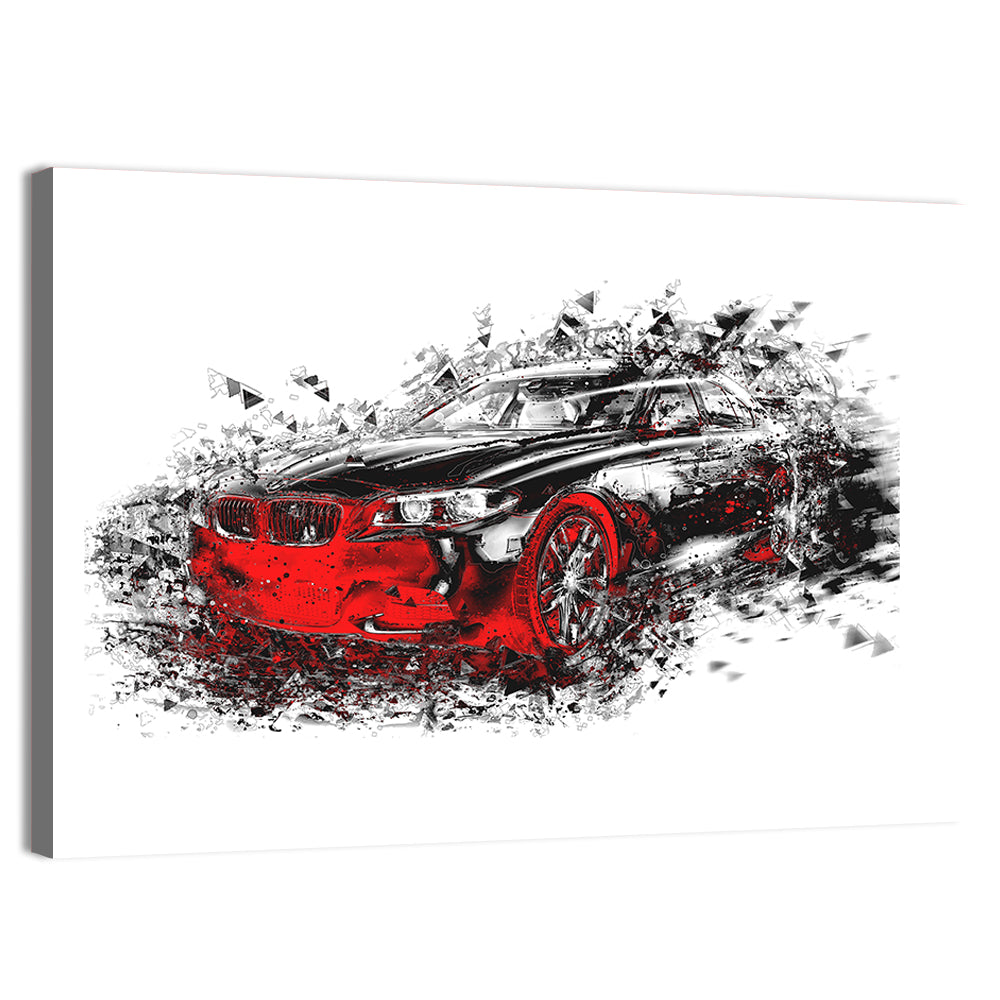 Modern Car Abstract Wall Art, canvas print, landscape