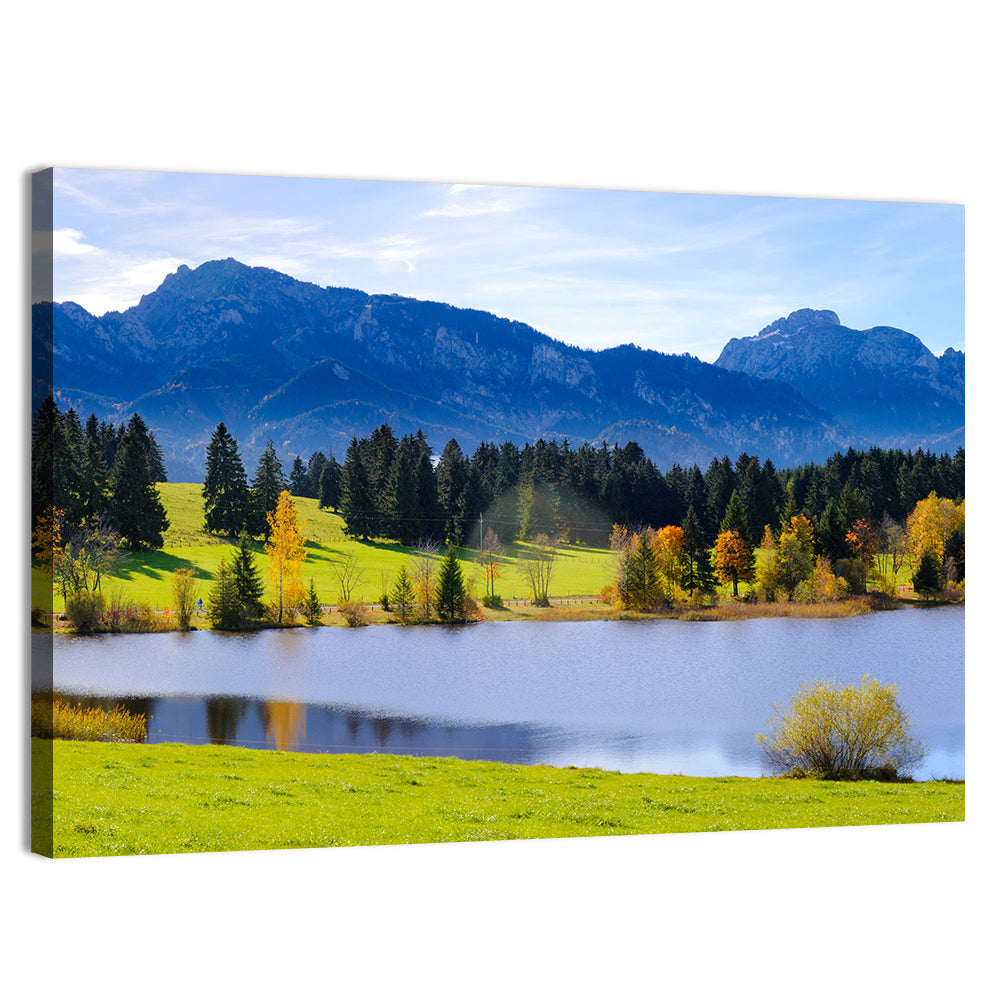 Alpine Lake in Bavaria Wall Art, canvas print, landscape