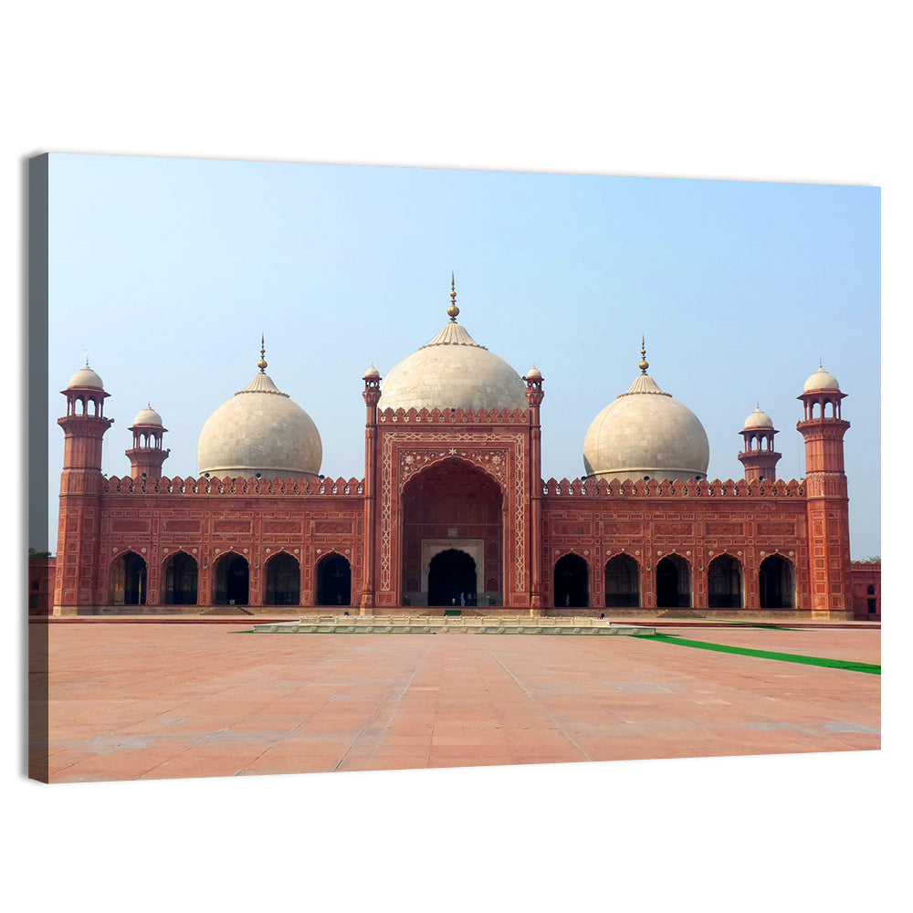 Badshahi Mosque Front View Wall Art, canvas print, landscape