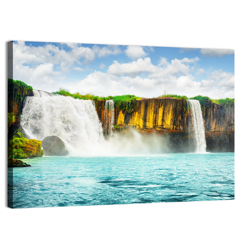 Dray Nur Waterfall Wall Art, canvas print, landscape