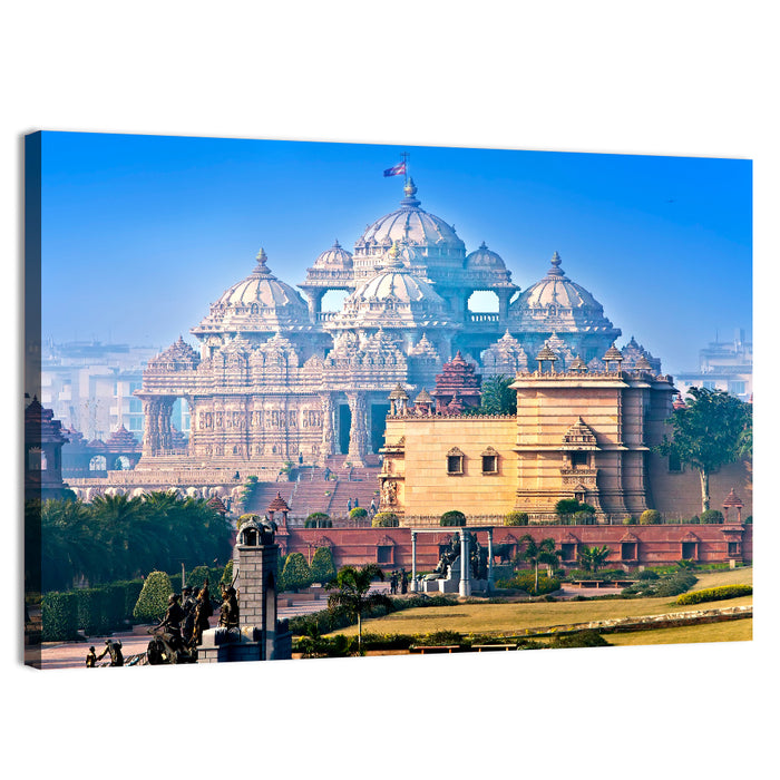 Akshardham Temple, New Delhi Wall Art as a canvas print
