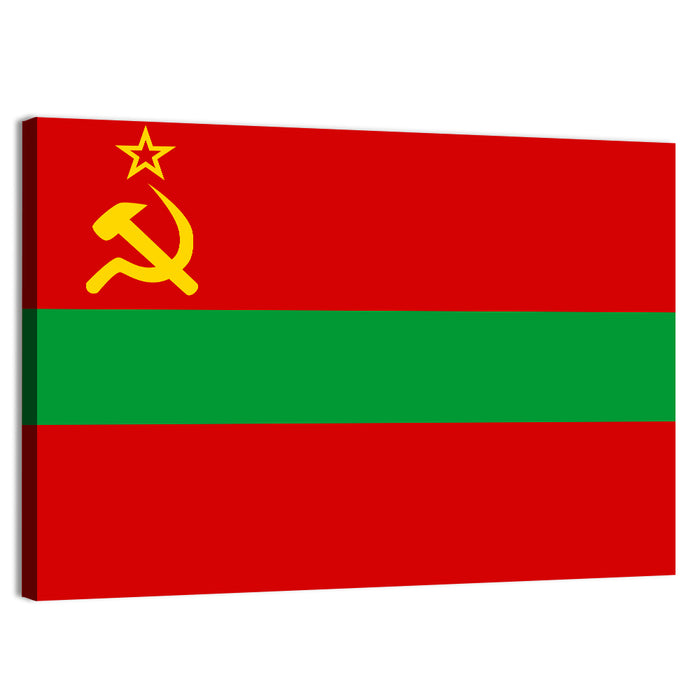 Flag of Transnistria Wall Art as a canvas print