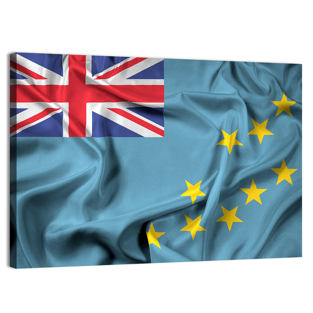 Tuvalu Flag Wall Art, canvas print, landscape