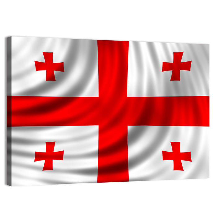 Flag of Georgia Wall Art as a canvas print