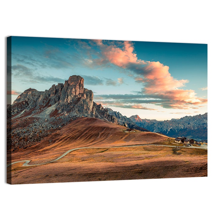 Nuvolau Peaks, Passo Giau Wall Art as a canvas print