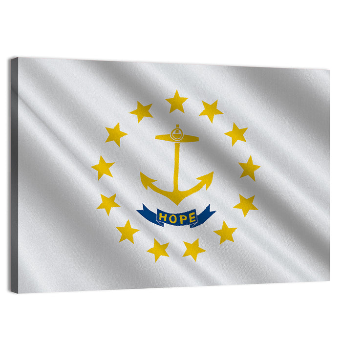 Rhode Island State Flag Wall Art as a canvas print