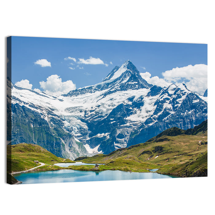 Schreckhorn Over Bachalpsee Wall Art as a canvas print