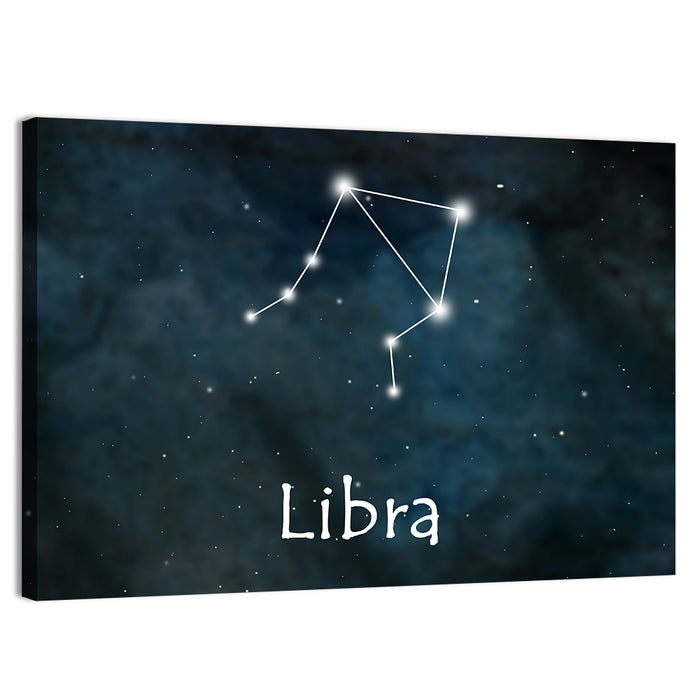 Libra Constellation Wall Art as a canvas print