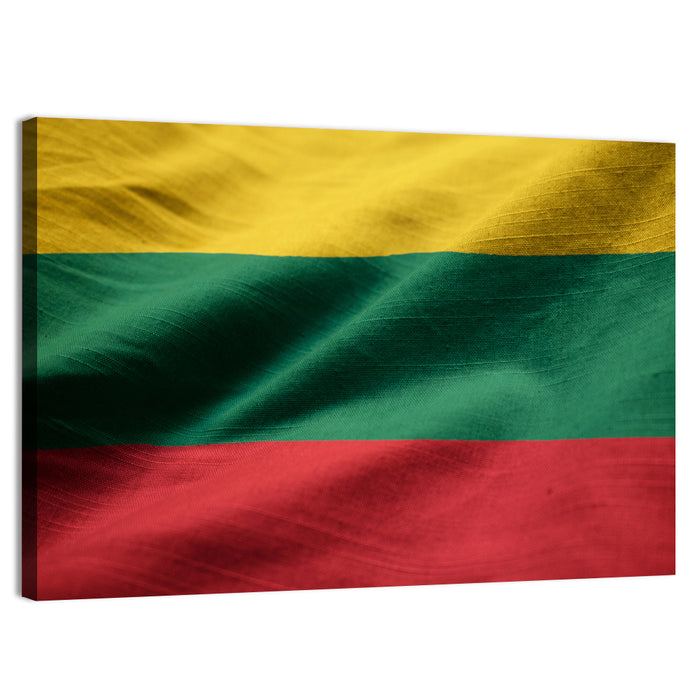 Lithuanian Flag Wall Art as a canvas print