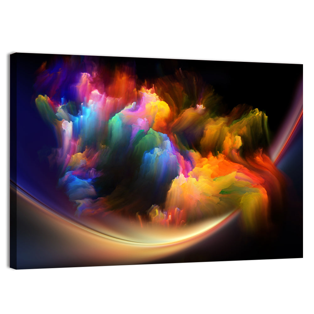 Fractal Music Nebula Wall Art, canvas print, landscape