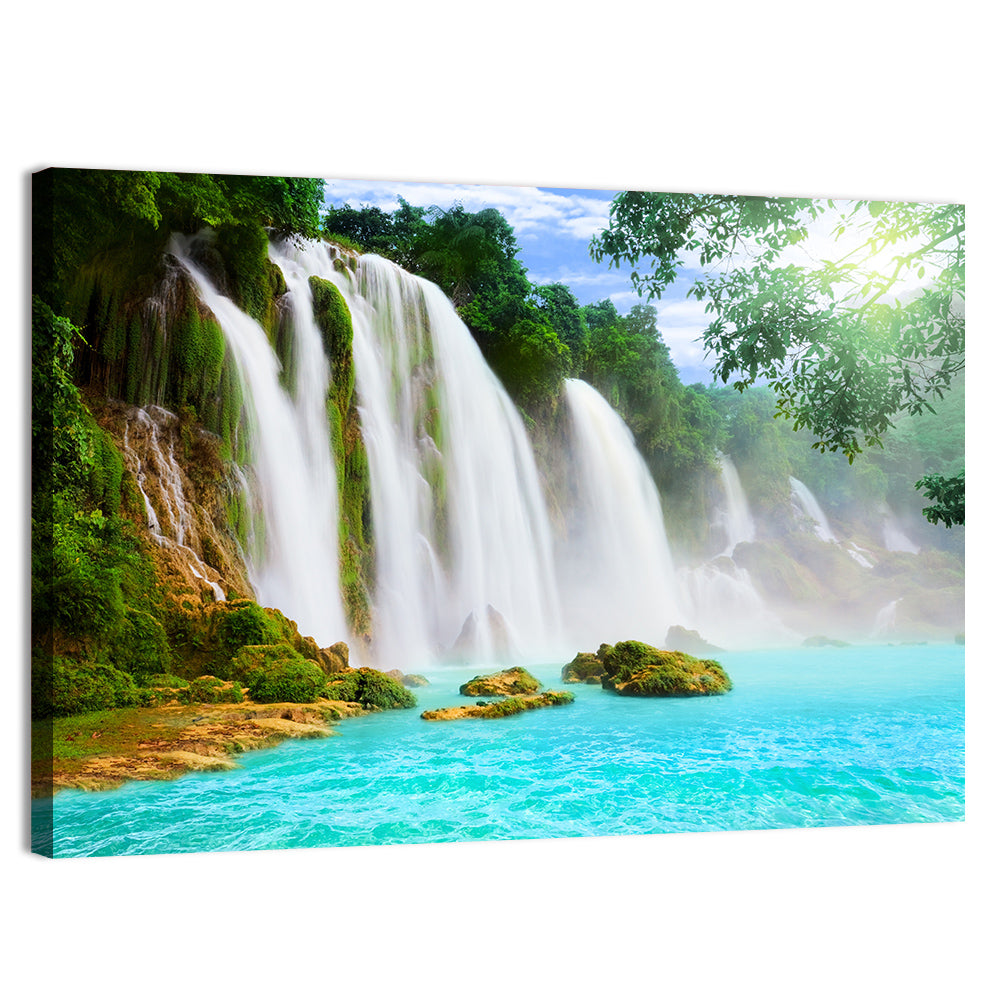 Ban Gioc-detian Falls, Trung Khanh Wall Art, canvas print, landscape