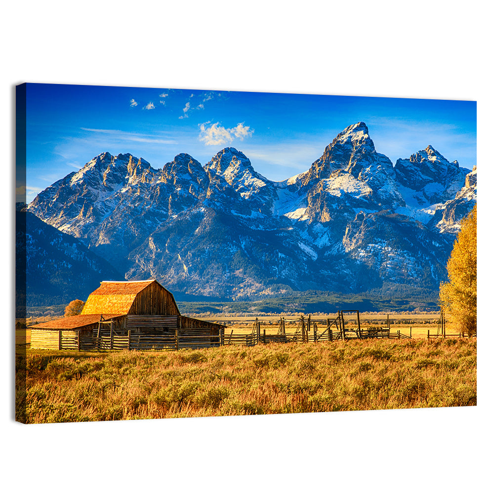 Moulton Barn At Sunrise Wall Art