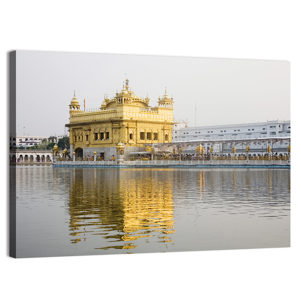 Golden Temple Reflection, Amritsar Wall Art, canvas print, landscape