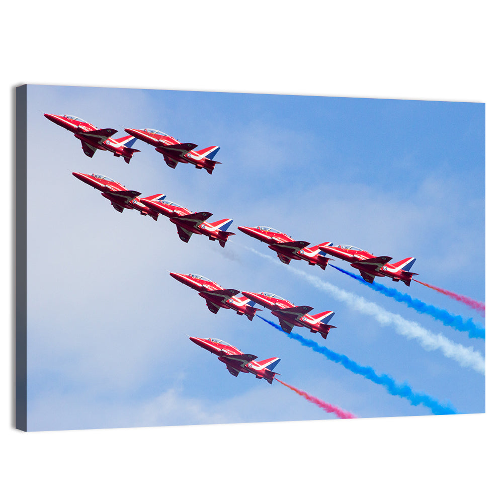 Dutch Nine-jet Formation Wall Art, canvas print, landscape