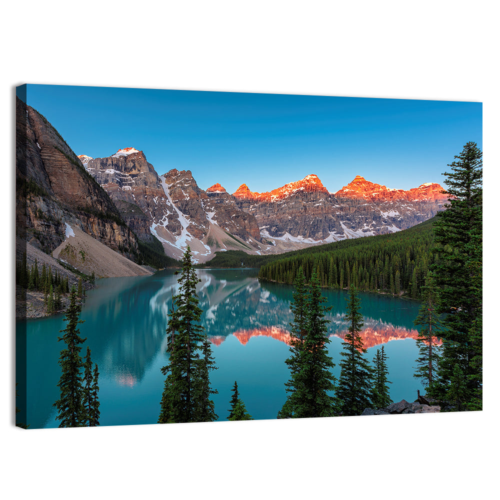 Sunrise At Moraine Lake Wall Art