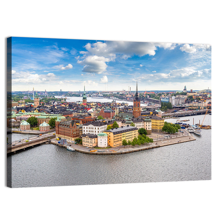 Gamla Stan Harbor, Stockholm Wall Art as a canvas print