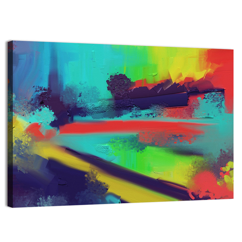 Vibrant Abstract Color Study Wall Art, canvas print, landscape