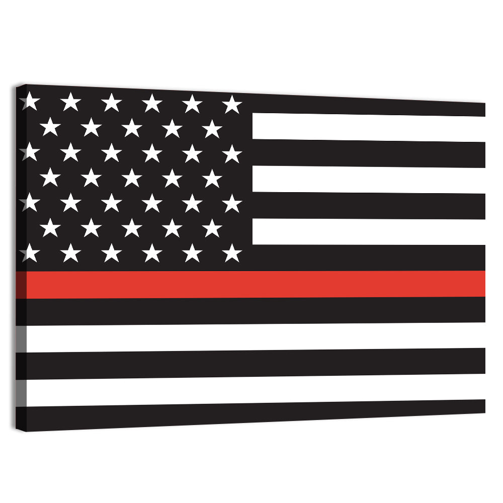American Flag Minimalist Design Wall Art, canvas print, landscape