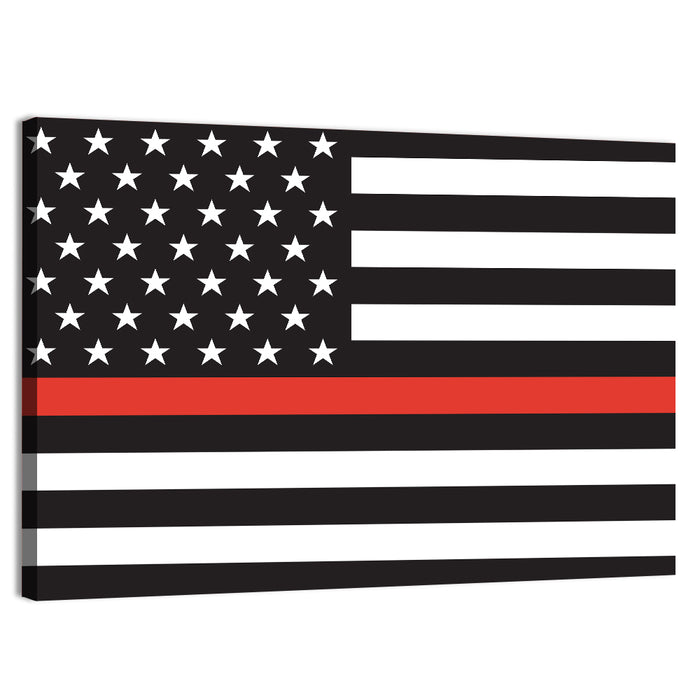 American Flag Minimalist Design Wall Art as a canvas print