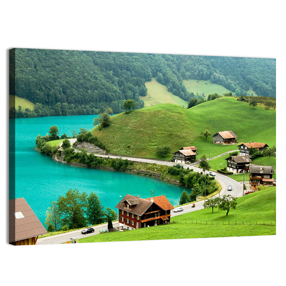 Lake Brienz Switzerland Wall Art, canvas print, landscape