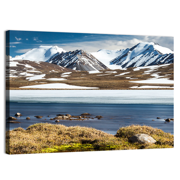 Barskoon Mountain Range Wall Art as a canvas print