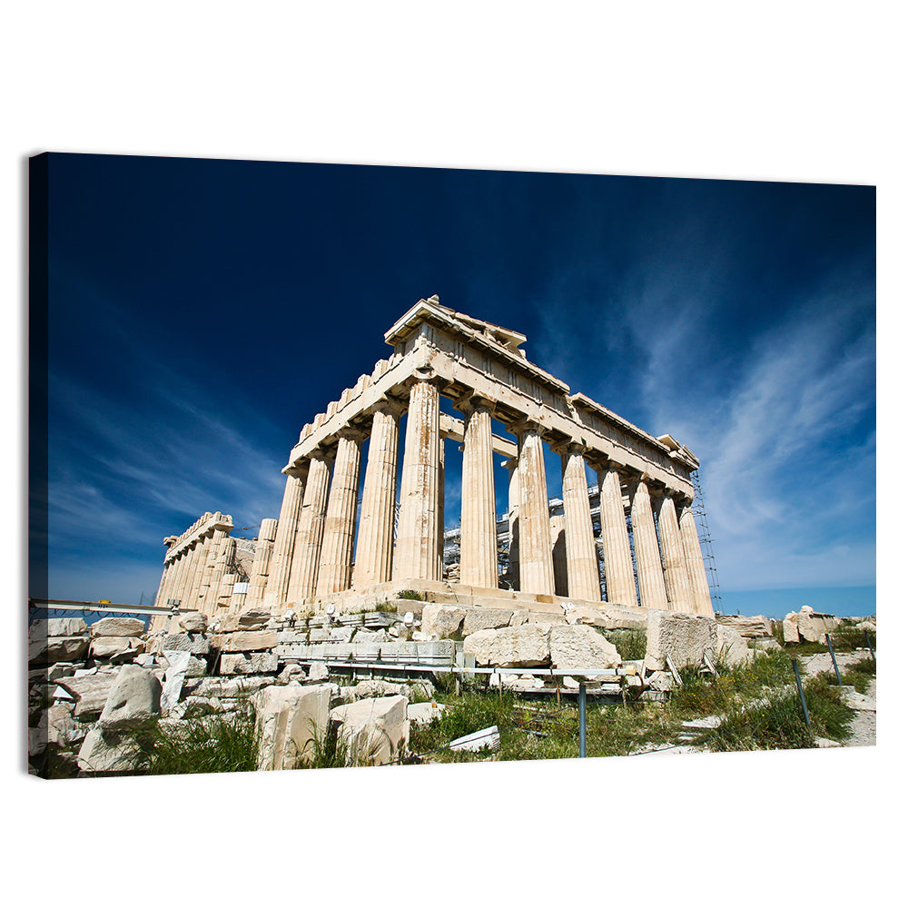 Parthenon Corner, Acropolis Athens Wall Art, canvas print, landscape