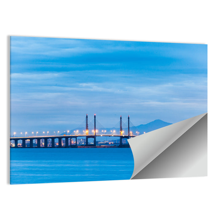 Penang Bridge at Dusk Wall Art as a poster print