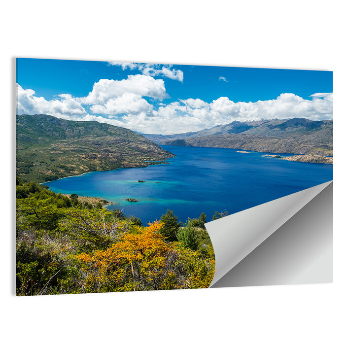 Lake Cochrane Autumn Shore Wall Art as a poster print