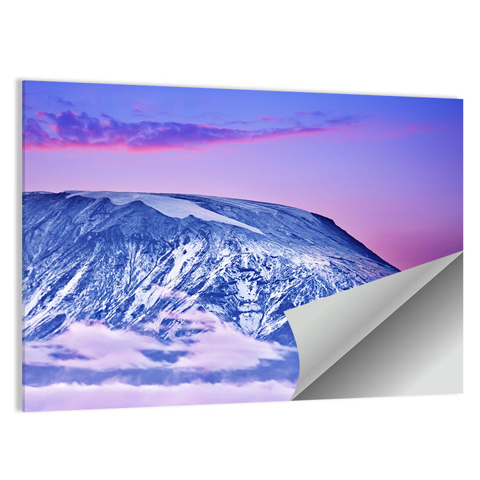 Purple Dusk Over Kilimanjaro Wall Art as a poster print