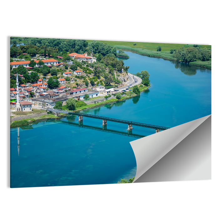 Rozafa Fortress Over Buna River Wall Art as a poster print