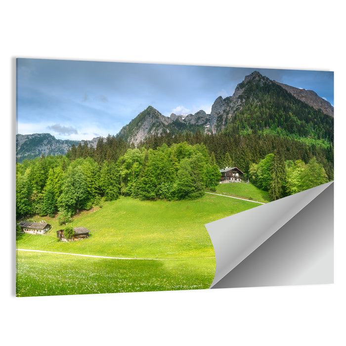 Berchtesgaden Meadow Road Wall Art as a poster print
