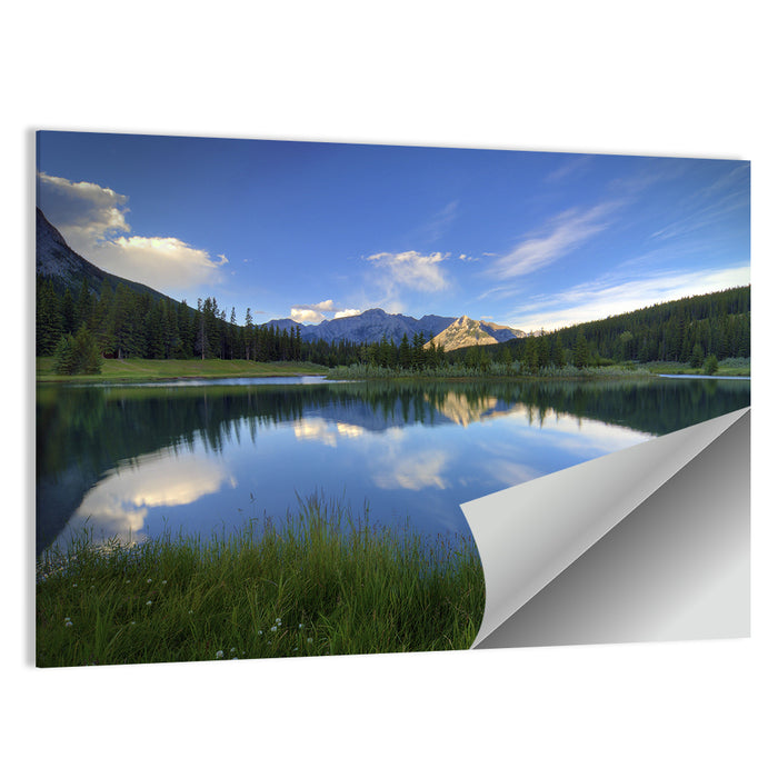 Cascade Ponds Reflection Banff Wall Art as a poster print