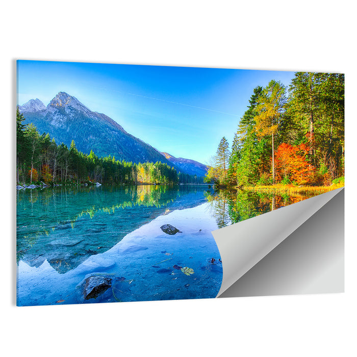 Hintersee Autumn Reflection Wall Art as a poster print
