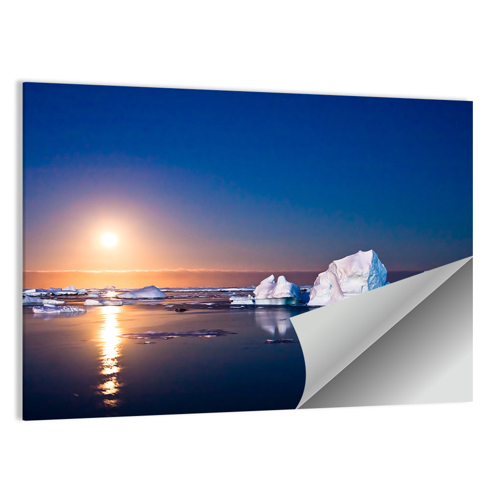 Summer Night In Antarctica Wall Art