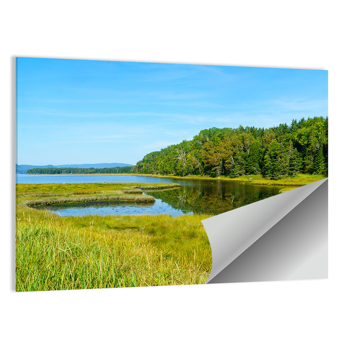 Forillon Lake and Meadow, Quebec Wall Art as a poster print