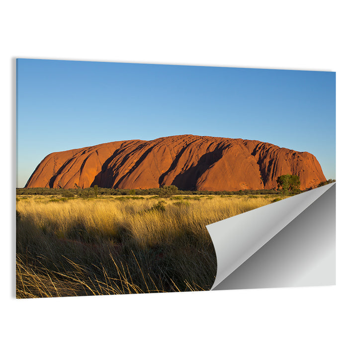 Uluru Red Rock at Golden Hour Wall Art as a poster print