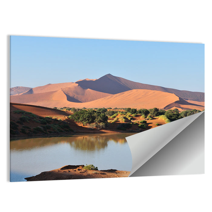 Flooded Sossusvlei Reflection Wall Art as a poster print