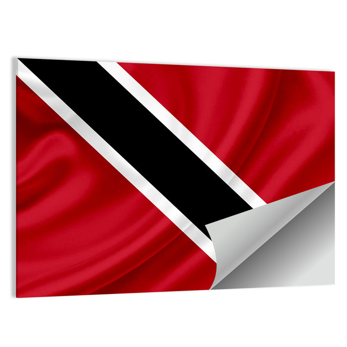 Trinidad and Tobago Flag, Diagonal Stripe Wall Art as a poster print