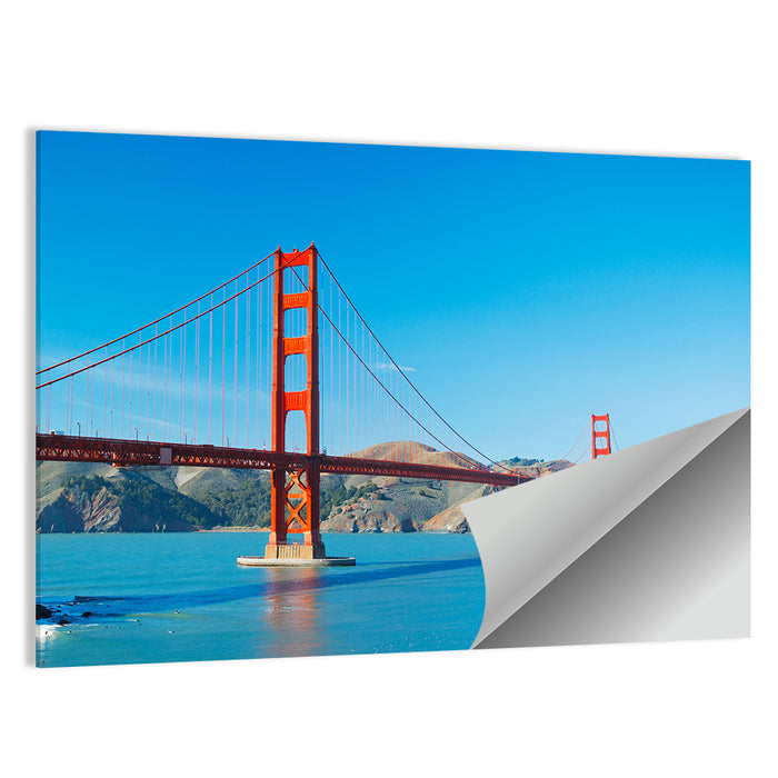 Golden Gate Bridge Under Blue Sky Wall Art as a poster print