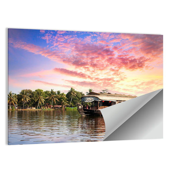 Houseboat at Sunset Wall Art as a poster print