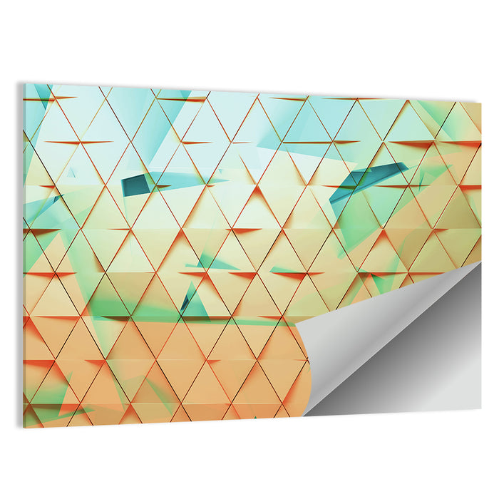 Translucent Triangle Grid Wall Art as a poster print