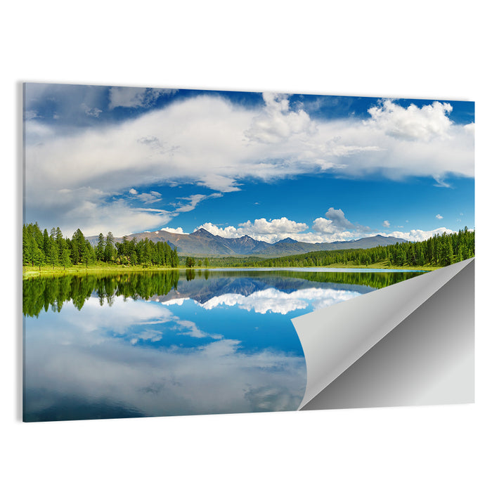 Mirror Lake in Altai Mountains Wall Art as a poster print
