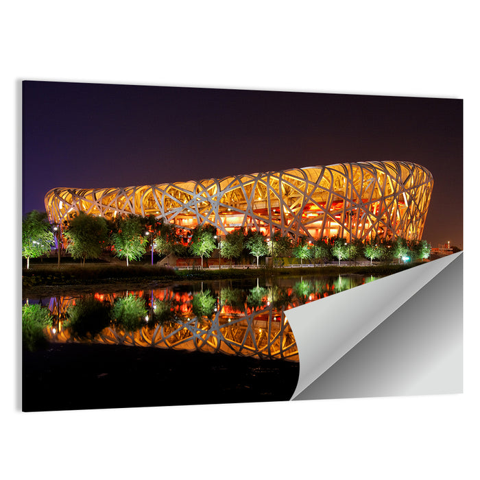 Beijing National Stadium at Night Wall Art as a poster print