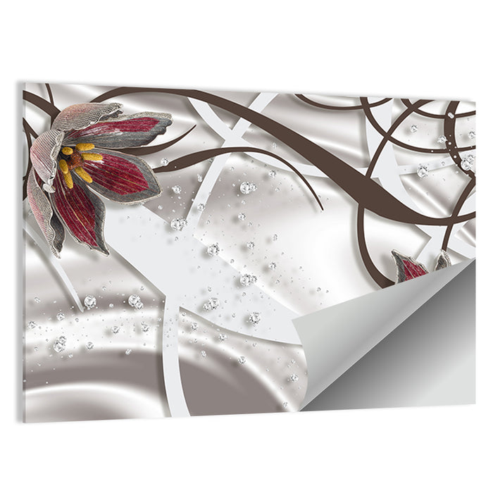 Jewelry Floral Swirls Wall Art as a poster print
