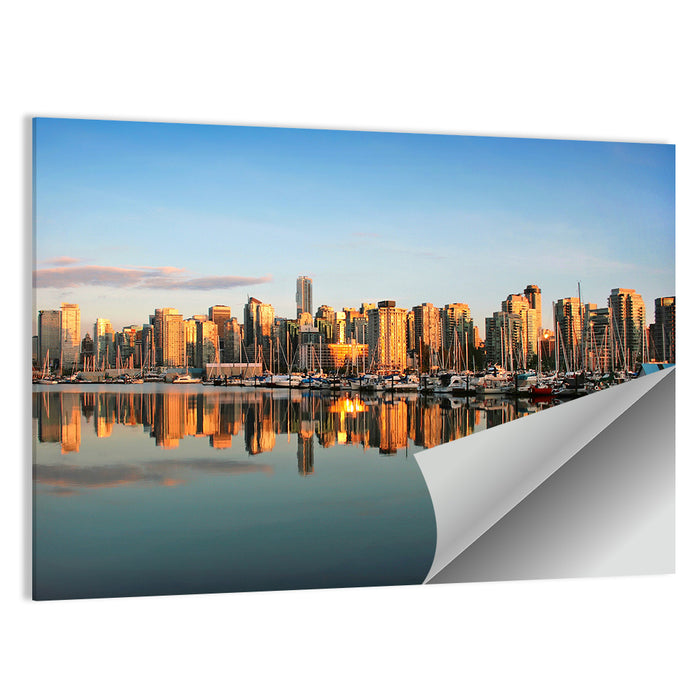 Coal Harbour Vancouver Skyline Wall Art as a poster print